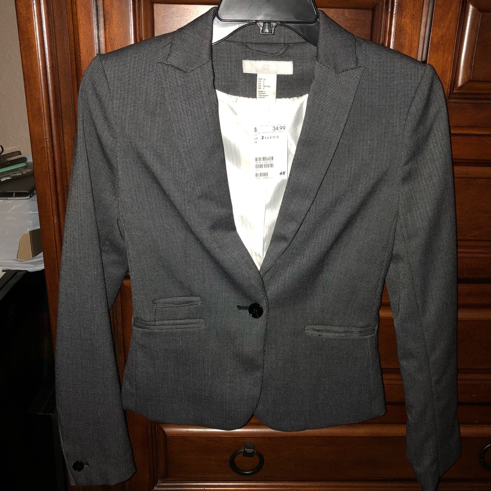 NWT H&M Gray & Black Blazer